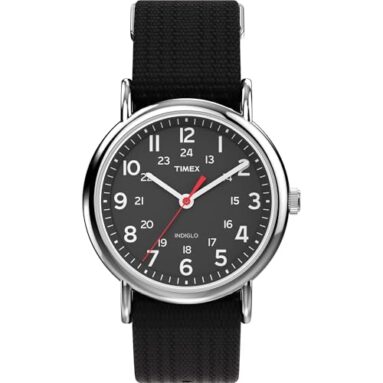 TIMEX Weekender Classic Black Round Dial Analog Unisex’s Watch – T2N647UJ