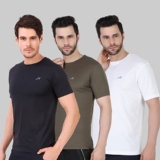Vector X Omt-168 Men’S Polyester Half Sleeve Round Neck T-Shirt (Pack Of 3)