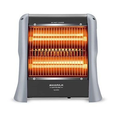 Maharaja Whiteline Quato 800 Watts Quartz Heater | 2 Heat Setting | Easy To Carry | Shock Proof Body (Grey)