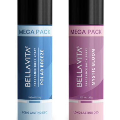 Bellavita Polar Breeze & Mystic Bloom Deodorant Combo|2X200Ml|Long Lasting Fragrance| Body Spray  –  For Men & Women(400 Ml, Pack Of 2)