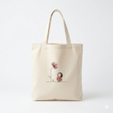 A I Choice White Tote Women Cotton Tote Bag Stylish Large Capacity Shoulder Bag Daily Use