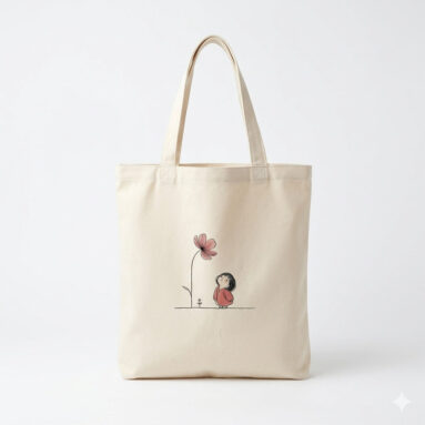 A I Choice White Tote Women Cotton Tote Bag Stylish Large Capacity Shoulder Bag Daily Use