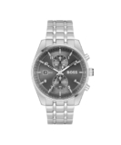 Boss Skytraveller Qtz Fashion Chrono Grey Round Dial Men’S Watch|Stainless Steel Material|Silver Color Band – 1514151