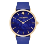 Olivia Burton Ultra Slim Qtz Basic Slim Blue Dial Women’S Watch|Leather Material|Blue Color Band – 24000068
