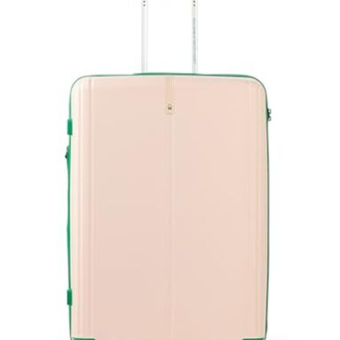 United Colors Of Benetton Polyester Hard Shell 8 Spinner Wheels Luggage Trolley, Cargo, Emerald Plus, Pink, Large, 76 Cm