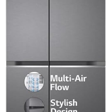 Lg 655 L Frost-Free Smart Inverter Double Door Side-By-Side Refrigerator (Gl-B257Hdsy, Dazzle Steel, Express Freeze | Multi Air-Flow)