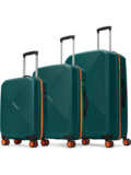 Aristocrat Apex Hard Side Polypropylene Luggage | Trolley Bag With Combination Lock Cabin & Check-In Set 8 Wheels – 31 Inch