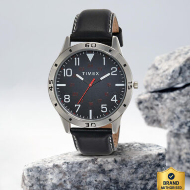Timex Round 45Mm Black Dial Analog Watch  – For Men