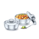 Signoraware Fresh Insulated Stainless Steel Casseroles| Food Warmers| Keeps Food Fresh For Hours| Durable & Gifting Set| Ideal For Home & Travel Use (500Ml + 1100Ml| Set Of 2| Steel)