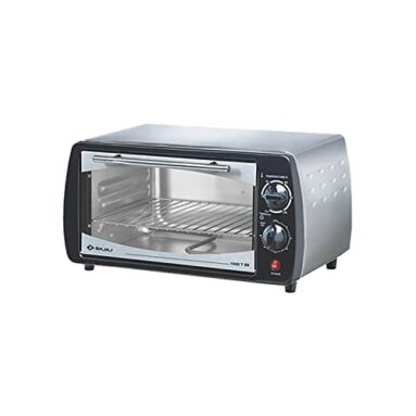 Bajaj 1000T Oven Toaster Grill (10 Liter Otg) | Temperature Control | Stainless Steel Body With Transparent Glass Door | Black | 2 Year Warranty | 800 Watts
