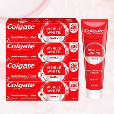 Colgate Visible White Tooth Paste Teeth Whitening Starts In 1 Week, Combo Pack Of 4X120G Toothpaste(480 G, Pack Of 4)