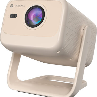 Portronics Beem 480, Streaming Apps, Android 9, 1080p FHD, 5100 lm, 5W Speaker, Bluetooth (5100 lm) Portable Projector(White)