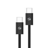 Zebronics Tt60+ Type C – Type C Braided Cable, 60 Watts, Rapid Charging, Charge & Sync, 1 Meter, Compatible With Iphone 15 | Samsung | Oneplus | Xiaomi | Realme | Oppo Black