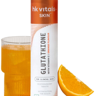 Hk Vitals Glutathione Effervescent, Orange | L-Glutathione With Vitamin C, E(15 Tablets)