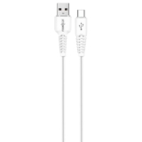 Frontech 12W / 2.4A Fast Charging 1M Pvc Usb To Type-C Data Cable For Smartphones, Tablets, Laptops & Other Micro Usb Type-C Devices, Charging And Data Sync (1024 – White)