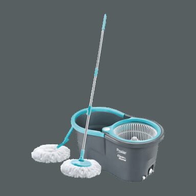Prestige Alpha With 2 Microfiber Heads 360 Degree Spinner Mop Set(Grey, Blue)