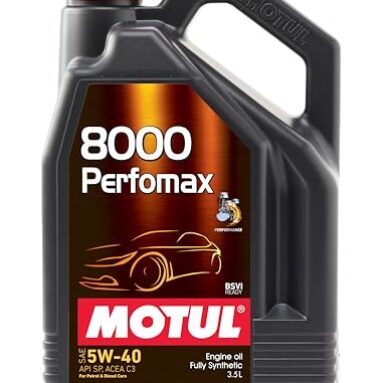 Motul 8000 Perfomax 5W-40-3.5L|Fully Synthetic|Maximum Performance|Suitable For Petrol, Diesel & Cng Cars