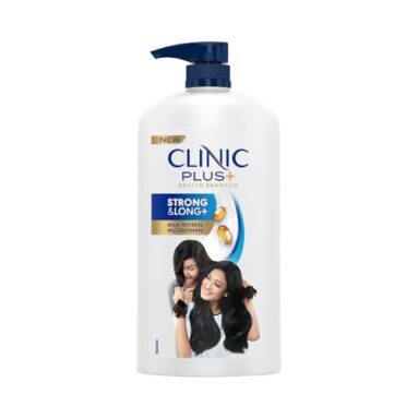 Clinic Plus Strong & Long Shampoo, 1 Ltr, For Hair Growth And Strength, With Milk Proteins & Multivitamins, Strengthening Formula