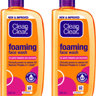 Clean & Clear Foaming 480Ml| Clinically Proven| Pimple & Acne Removal Face Wash(480 Ml)