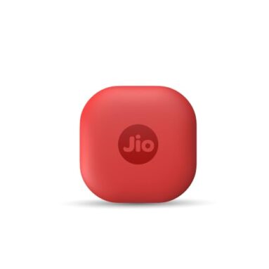 Jiotag Air For Ios (Red) Worldwide Tracker, Pair With Apple Find My App For Keys, Luggage, Bikes, Purses Etc. Inside & Outside Bluetooth Range, No Sim/Subscriptions Required, 1+1 Year Battery, 120 Db