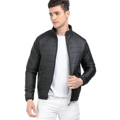Scott International Winter Puffer Jacket | Mens Nylon Quilted Standard Length | Bomber Full Sleeve Monsoon | Lightweight Winter Wear Mens Jacket
