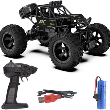 joymax RC Rock Crawler Car for Kids – 4WD Remote Control Off-Road Rock Car (Big Wheels)(Black)