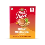 Red Label Instant Masala Chai Premix – 13G*10 Sachets | Instant Tea Premix| Tasty Tea Ready In 10 Sec | 10 Single Serve Sachets | From The House Of Brooke Bond