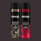 Axe Dark Temptation & Intense Deodorant Spray  –  For Men(430 Ml, Pack Of 2)