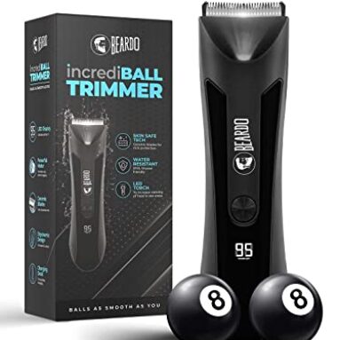 Beardo Incrediball Trimmer For Men | Ball Trimmer For Men With Skin Safe Tech | No Nicks With Ceramic Blades | Shower Friendly Ipx5 Water Resistant | Led Display, Led Torch, Dock | Use As Per Directions | Intimate Grooming Tool For Private Parts | Body Groomer