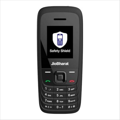 Jio Jiobharat V4 4G Keypad Phone With Safety Shield Feature, Jiotv, Jiohotstar, Jiosaavn, Jiopay (Upi & Soundpay), Led Torch, Digital Camera, 1000Mah Battery | Black | Locked Network