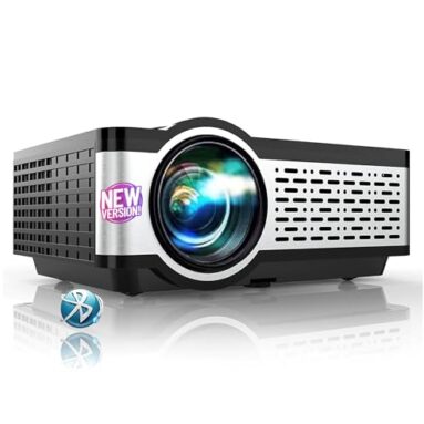 E Gate I9 Pro-Max 4X Brighter Bluetooth Projector 4K Ultra Hd,400 Iso Lumens & 840Fc Mega Brightness, Full Hd 1080P Native, 210″ (534 Cm) Screen | Av, Vga, Hdmi, Sd Card, Usb, Aux, Inbuilt Speaker