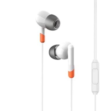 Itel Iep12 Wired Earphones With 10Mm Drivers, Tilt In-Ear Design, 10-Min Fast Charge For 120 Min Playtime, And In-Line Microphone (White)