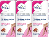 Veet Professional Waxing Kit – Normal Skin Strips(60 Strips, Set of 3)