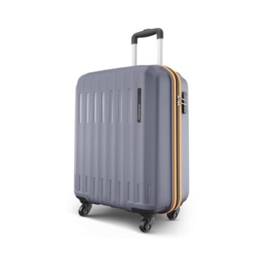Safari Genius Alley 55Cm Cabin Trolley Bag Hard Case Polypropylene, 4 Spinner Wheels, 360 Degree Wheeling Carry On Luggage, Travel Bag, Suitcase, Trolley Bags, Flintstone