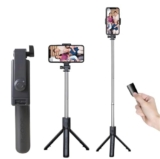 Soopii 3-In-1 Selfie Stick With Bluetooth Remote, Foldable Tripod Stand, Compact & Extendable Upto 70 Cm / 27.5 Inches Mobile Stand Holder For Iphone And Android Devices