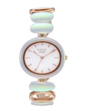 Titan Raga Ceramics Update Quartz Analog Mop Dial With Brass Strap Watch For Women
