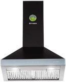 Faber 60 Cm 1095 M³/Hr Pyramid Kitchen Chimney (Hood Topaz Smart 3D T2S2 Bk Tc Ltw 60, Baffle Filter, Touch Control, Black)