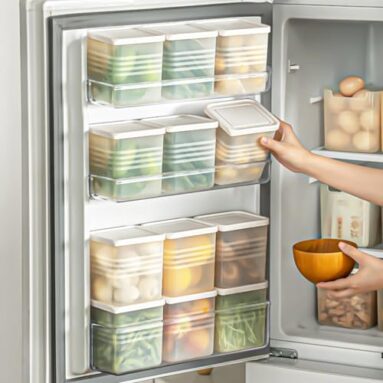 Homewiz 4-Piece Food Storage Containers Set | 1200Ml Bpa-Free Clear Plastic Boxes With Snap-On Lids | Airtight, Stackable & Leak-Proof Kitchen Organizer Jars