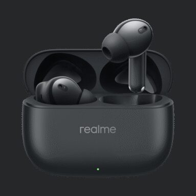 Realme Buds T310 With 12.4Mm Driver, 46Db Anc, Spatial Audio And Upto 40 Hours Playback Bluetooth(Vibrant Black, True Wireless)
