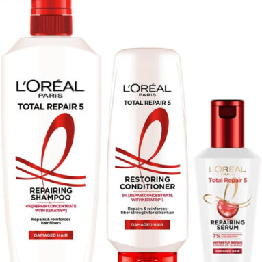 L’Oréal Paris Total Repair 5 Shampoo 650Ml + Conditioner 175Ml + Serum 40Ml(3 Items In The Set)