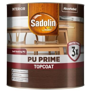 Sadolin By Dulux Pu Wood Primer & Polish Sealer | Premium Exterior Wood Finish | Scratch, Stain & Crack Resistant | Water-Resistant, All-Weather Durable, Long-Lasting Protection, 4 Litres