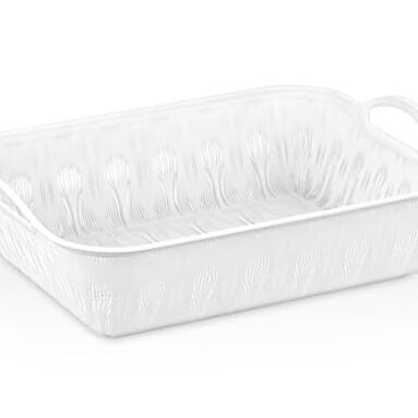 Aristo 333 Velvet Plastic Storage Basket For Store Fruits, Vegetables, Magazines, Cosmetics, Stationary – Color May Vary – Pack Of 12