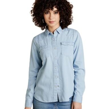 Amazon Brand – Inkast Women’S Denim Regular Fit Shirt_Ink-Ss23Wtop-504_New_Ice Blue_2Xl