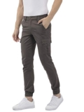 The Indian Garage Co Men’S Slim Casual Pants (0419-Cargo02-02- Grey_34)