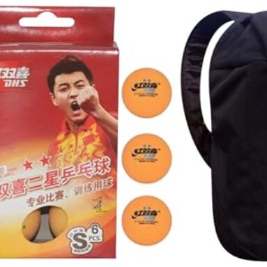 Dhs Tt Ball S-S1840By 2 Star Y Supermarket (6 Pcs Box) 42 Pcs With Smart Pro Tt Special Cover Speed Black