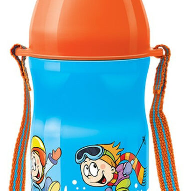 Milton Kool Buddy 400 400 Ml Plastic Bottle(Pack Of 1, Blue, Red)