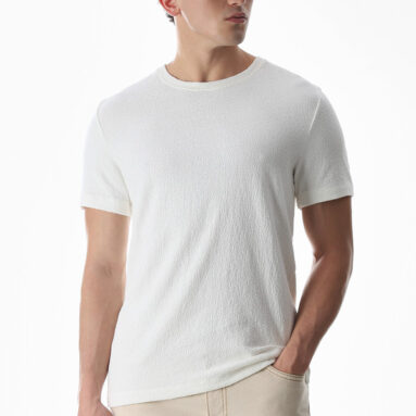 Jack & Jones Solid Men Round Neck White T-Shirt