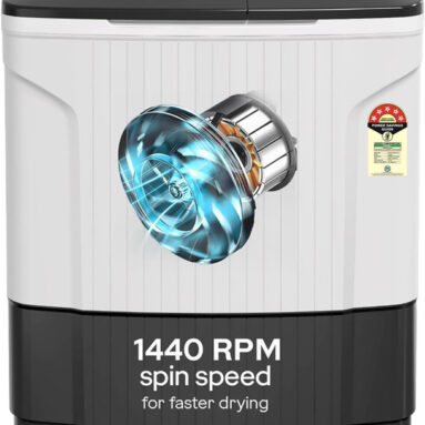 Godrej 7.5 kg 5 Star With Rain Shower Spin Washing Machine Semi Automatic Top Load Grey, White(WS EDGE CLS 75 5.0 PN2 GPGR)