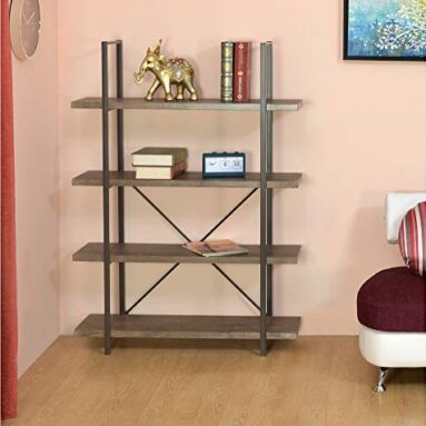 @Home By Nilkamal Norton 4-Tier Book Shelf (Oak)