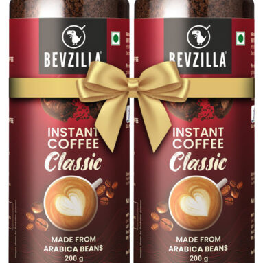 Bevzilla Pack Of 2 Classic Coffee Powder|Hot & Cold Instant Coffee(2 X 200 G)